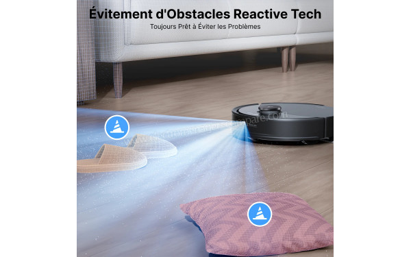 ROBOROCK Q10 X5+ Noir - Evitement d'obstacles Reactive Tech