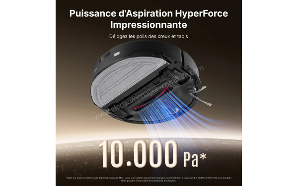 ROBOROCK Q10 X5+ Noir - Puissance d'aspiration