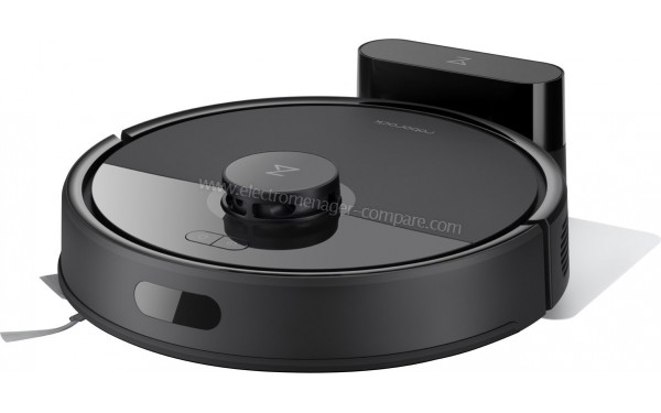 ROBOROCK Q7 BF Noir - Vue de 3/4 droite sur la base de chargement