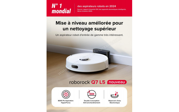 ROBOROCK Q7 L5 Blanc - Mise en situation