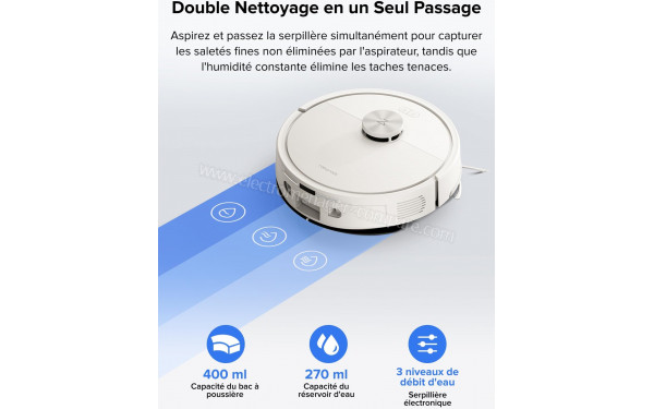ROBOROCK Q7 L5 Blanc - Double nettoyage en un seul passage