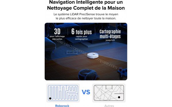 ROBOROCK Q7 L5 Blanc - Navigation intelligente avec LiDAR PreciSense
