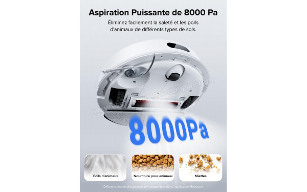 ROBOROCK Q7 L5 Blanc - Aspiration puissante