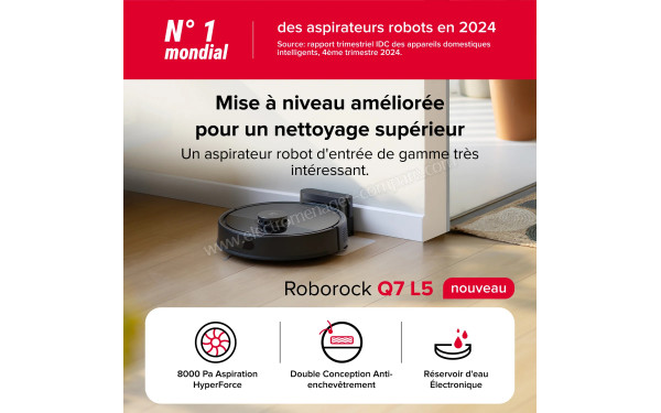 ROBOROCK Q7 L5 Noir - Mise en situation
