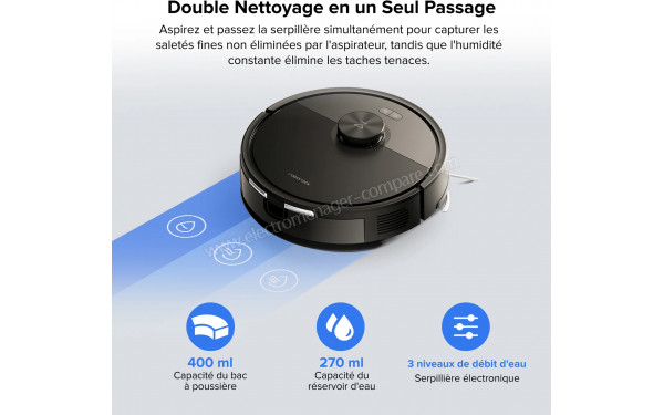 ROBOROCK Q7 L5 Noir - Double nettoyage en un seul passage
