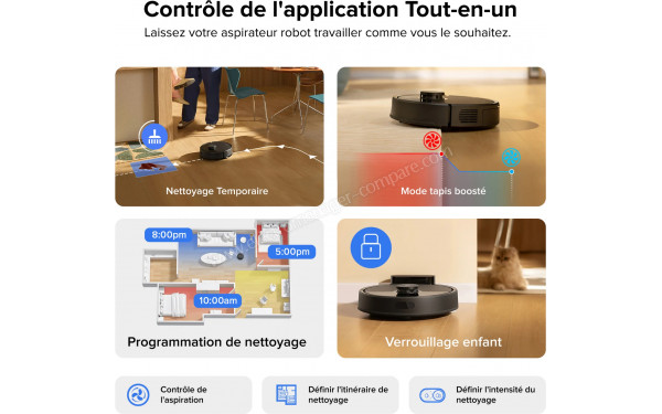 ROBOROCK Q7 L5 Noir - Contr&ocirc;le de l'application tout-en-un