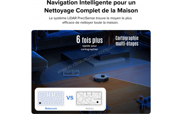ROBOROCK Q7 L5 Noir - Cartographie multi-&eacute;tages