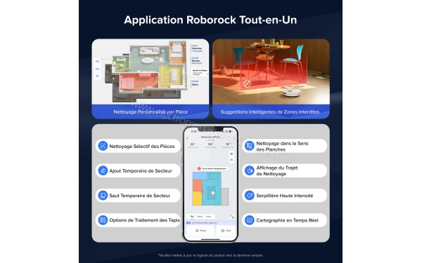 ROBOROCK Q7 L5+ Blanc - Application pour smartphones ou tablettes