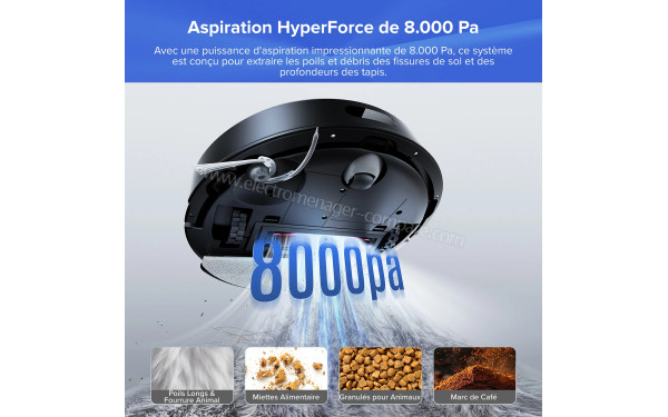 ROBOROCK Q7 L5+ Noir - Puissance d'aspiration