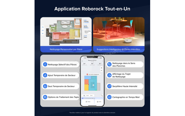 ROBOROCK Q7 L5+ Set Blanc - Application pour smartphones ou tablettes