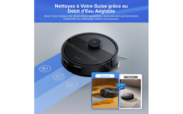 ROBOROCK Q7 L5+ Set Noir - D&eacute;bit d'eau ajustable