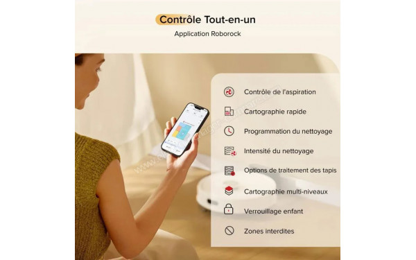 ROBOROCK Q7 M5 Blanc - Application pour smartphones ou tablettes