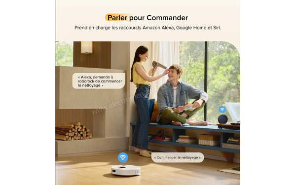 ROBOROCK Q7 M5 Set Blanc - Commande vocale