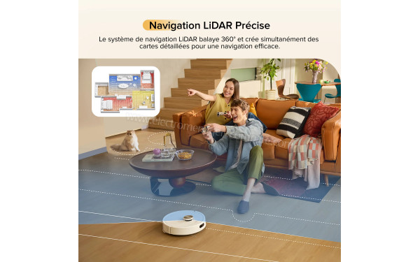 ROBOROCK Q7 M5 Set Blanc - Navigation LiDAR Pr&eacute;cise