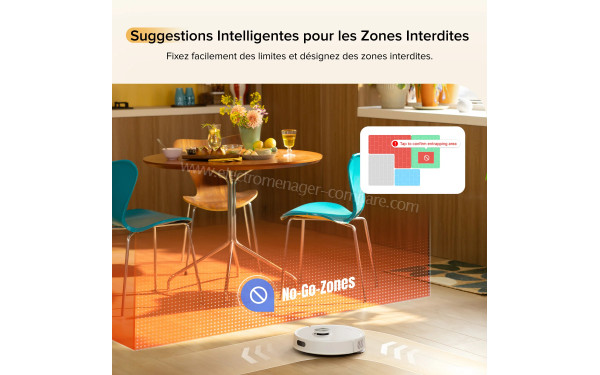 ROBOROCK Q7 M5 Set Blanc - Suggestions intelligentes pour les zones interdites