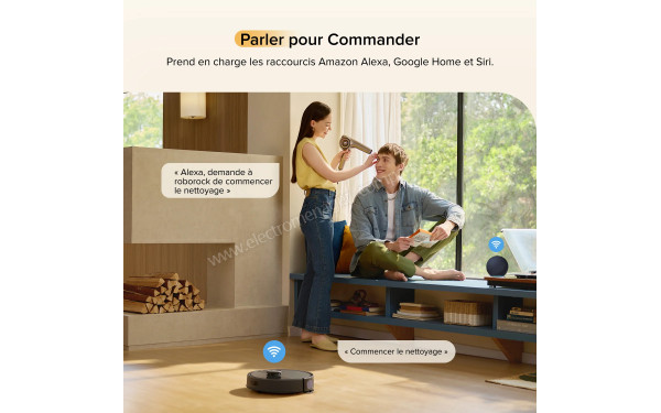 ROBOROCK Q7 M5 Set Noir - Commande vocale