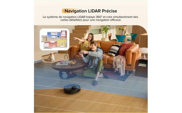 ROBOROCK Q7 M5 Set Noir - Navigation LiDAR Pr&eacute;cise