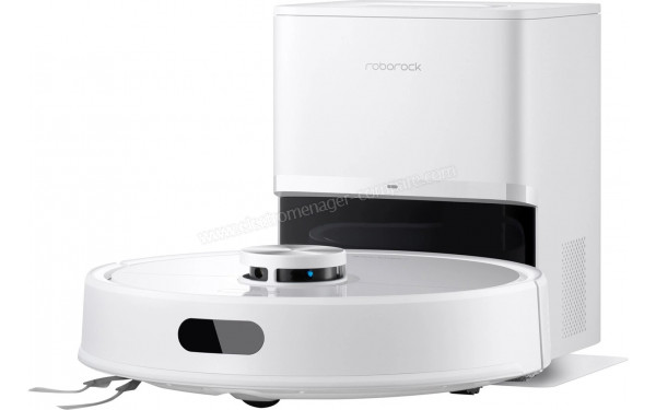 ROBOROCK Q7 TF+ Blanc - Vue de 3/4 droite sur la station de chargement