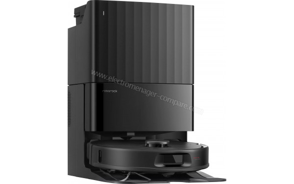 ROBOROCK QR 598 Noir - Vue de 3/4 gauche sur la base de chargement