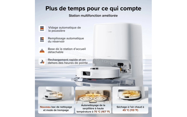 ROBOROCK Qrevo 2 Pro Blanc - Station multifonction am&eacute;lior&eacute;e