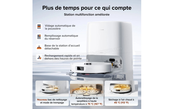 ROBOROCK Qrevo 2 Pro Set Blanc - Station multifonction am&eacute;lior&eacute;e