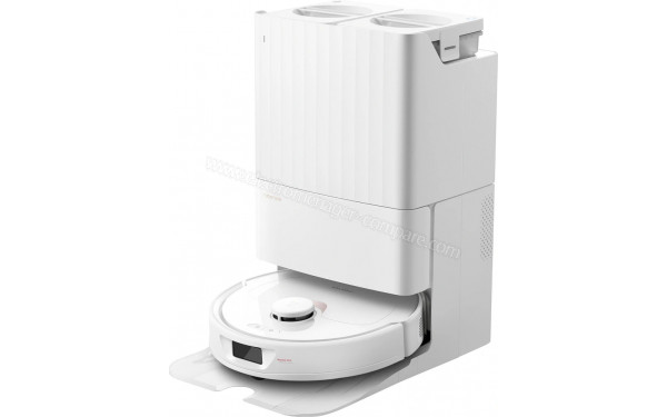 ROBOROCK Qrevo Blanc - Vue sur base de chargement 3/4 droite