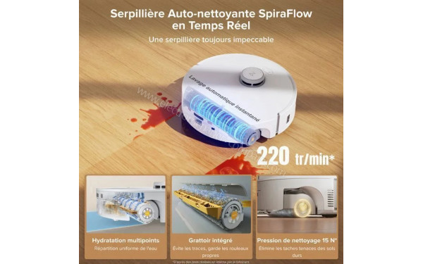 ROBOROCK Qrevo Curv 2 Flow - Serpilli&egrave;re auto-nettoyante SpiraFlow
