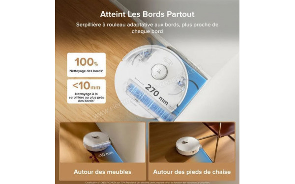 ROBOROCK Qrevo Curv 2 Flow - Nettoyage des deux bords