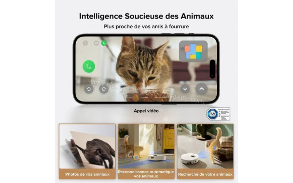 ROBOROCK Qrevo Curv 2 Flow - Appels vid&eacute;o