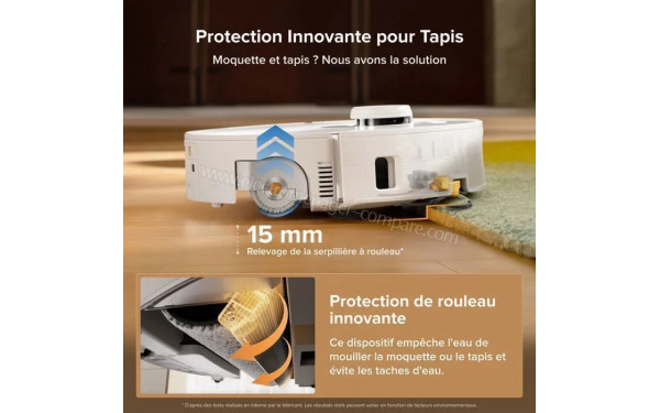 ROBOROCK Qrevo Curv 2 Flow - Relevage automatique de la serpilli&egrave;re