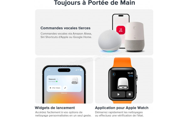 ROBOROCK Qrevo Curv S5X Blanc - Application pour smartphones ou tablettes