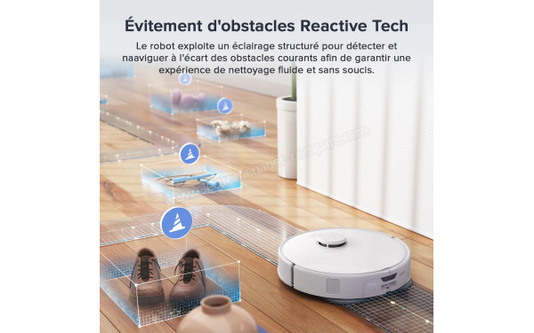 ROBOROCK Qrevo Curv S5X Blanc - Evitement d'obstacles Reactive Tech