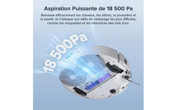 ROBOROCK Qrevo Curv S5X Blanc - Puissance d'aspiration