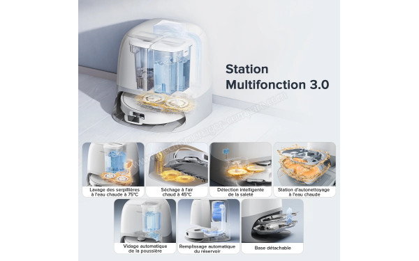 ROBOROCK Qrevo Curv S5X Blanc - Station multifonction 3.0