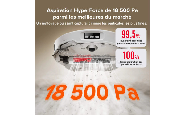 ROBOROCK Qrevo Curv Blanc - Puissance d'aspiration