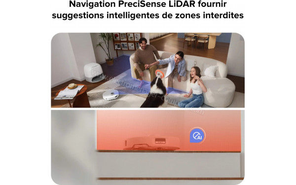 ROBOROCK Qrevo Curv Blanc - Navigation PreciSense LiDAR