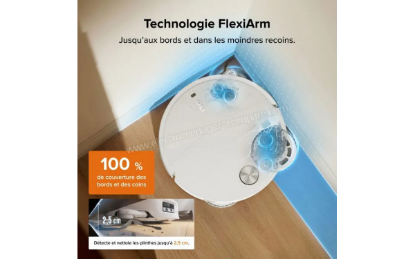 ROBOROCK Qrevo Edge 2 Blanc - Technologie FlexiArm