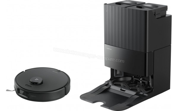 ROBOROCK Qrevo Edge 5V1 Noir - Vue avec station de chargement