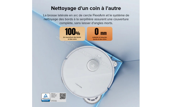 ROBOROCK Qrevo Edge Blanc - Nettoyage d'un coin &agrave; l'autre