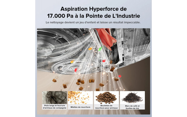 ROBOROCK Qrevo Edge S5A Blanc - Aspiration HyperForce