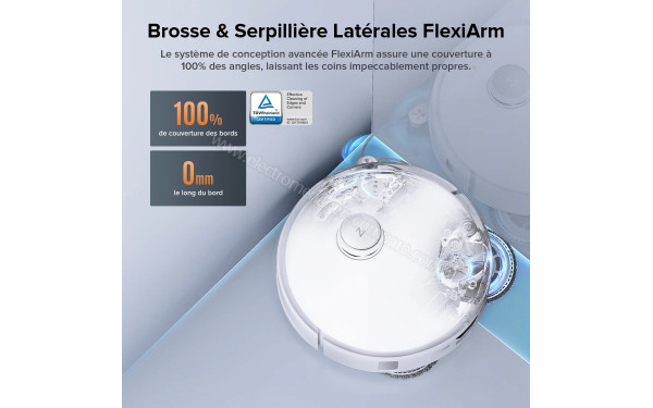 ROBOROCK Qrevo Edge S5A Blanc - Brosse & serpilli&egrave;re lat&eacute;rales FlexiArm