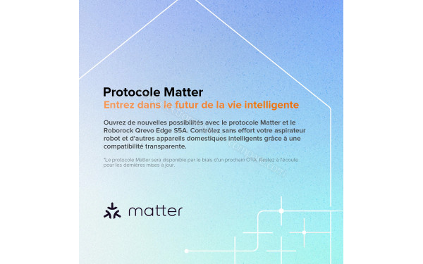 ROBOROCK Qrevo Edge S5A Blanc - Protocole Matter