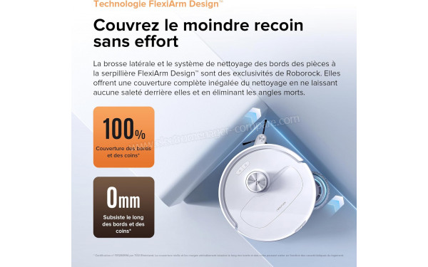 ROBOROCK Qrevo Master Blanc - Technologie FlexiArm Design