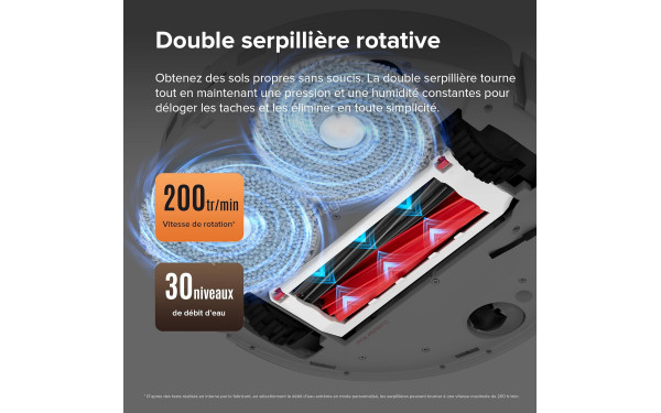 ROBOROCK Qrevo Master Blanc - Double serpill&egrave;re rotative