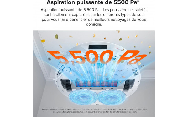 ROBOROCK Qrevo Pro Blanc - Aspiration puissante