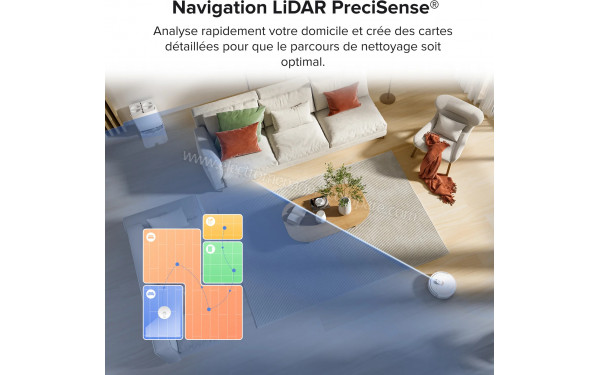 ROBOROCK Qrevo Pro Blanc - Navigation LiDAR PreciSense
