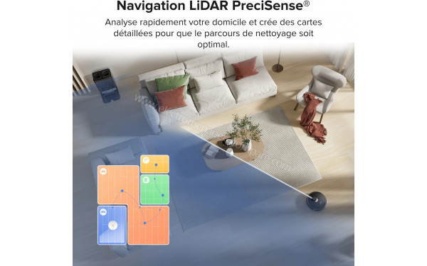 ROBOROCK Qrevo Pro Noir - Navigation LiDAR PreciSense