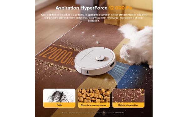 ROBOROCK Qrevo S5V Blanc - Aspiration HyperForce