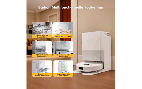 ROBOROCK Qrevo S5V Blanc - Station multifonction tout-en-un