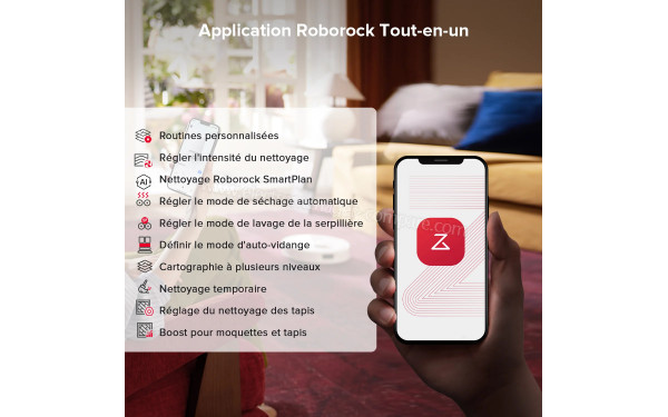 ROBOROCK Qrevo S5V Blanc - Application pour smartphones ou tablettes